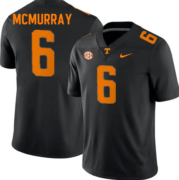 Men #6 Jalen McMurray Tennessee Volunteers College Football Jerseys Stitched-Black